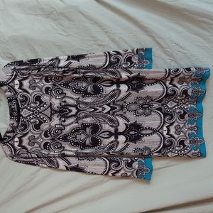 Beautiful Nicole Miller Shift Dress - Size L -  Paisley